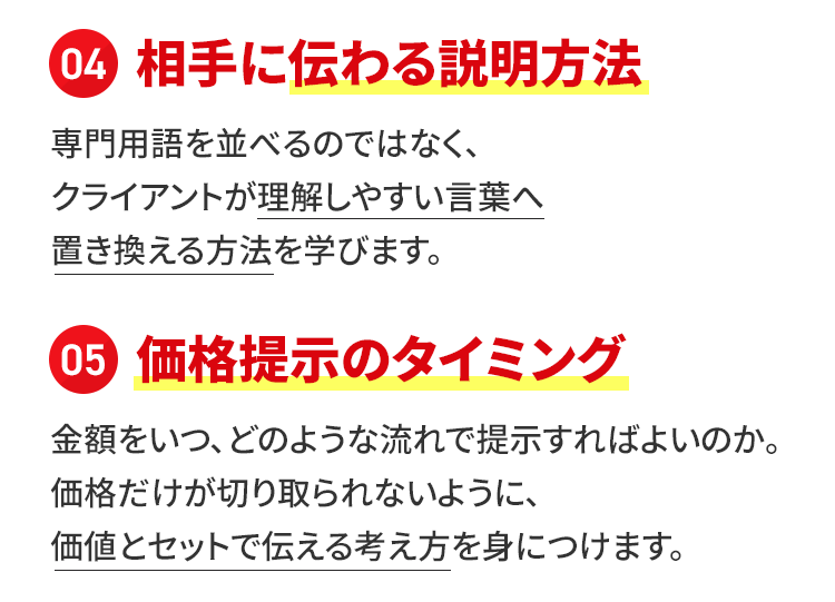商談・クロージング実践会の内容