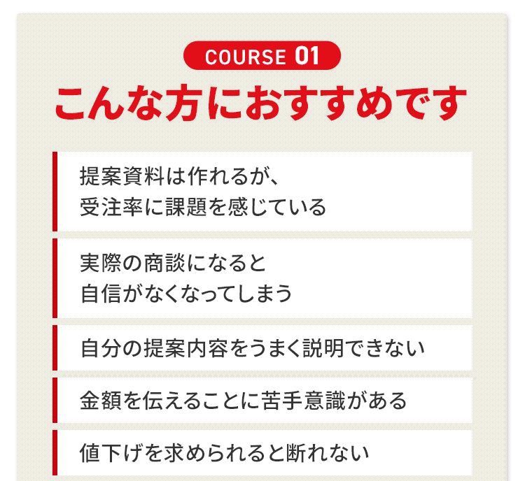 商談・クロージング実践会の課題